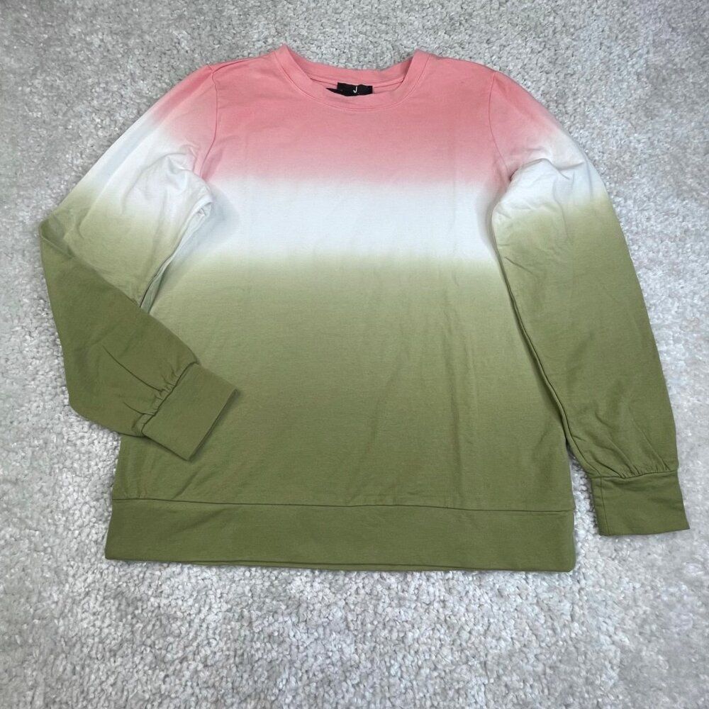 Jason Wu French Terry Dip Dye Sweatshirt Orange Green XS NEW